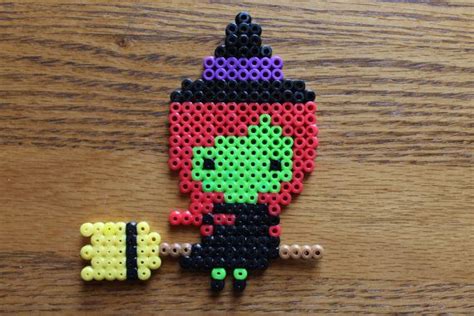 Spooky Perler bead witch potion bottle charms